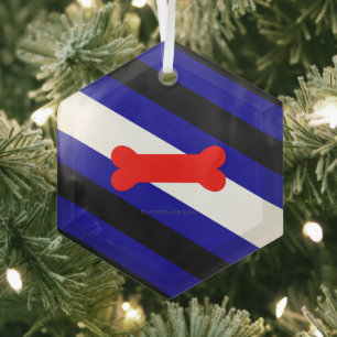 SlipperyJoe's puppy play pride vlag express kink i Glas Ornament