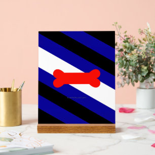 SlipperyJoe's puppy play trots trots trots vlag ex Acryl Bord