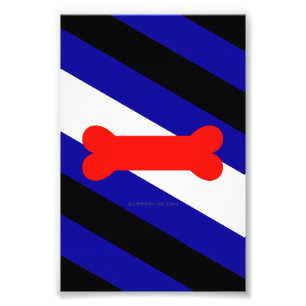 SlipperyJoe's puppy play trots trots trots vlag ex Foto Afdruk