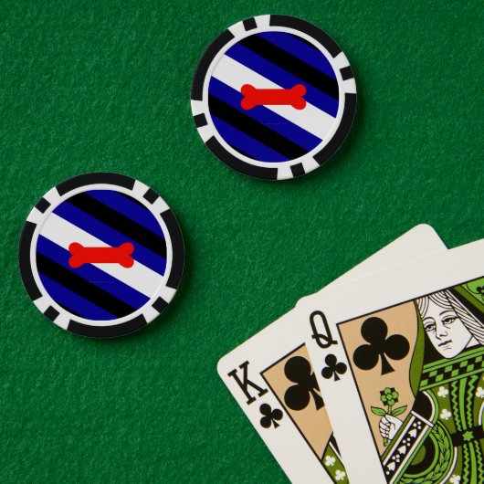 SlipperyJoe's puppy play trotsky trots trots vlag Poker Chips (Pokertafel (Dubbel))