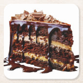 SlipperyJoe's pure chocoladetaart is rijk aan deca Kartonnen Onderzetters (Voorkant)