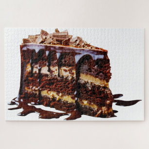 SlipperyJoe's pure chocoladetaart is rijk aan deca Legpuzzel