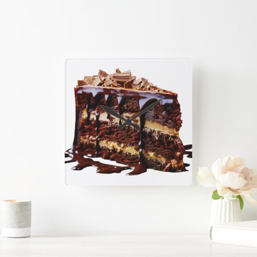 SlipperyJoe's pure chocoladetaart is rijk aan deca Vierkante Klok (Huis)