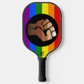 SlipperyJoe's Queer Mensen van Kleur Vlag gay gesc Pickleball Paddle (Voorkant)