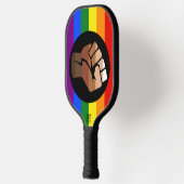 SlipperyJoe's Queer Mensen van Kleur Vlag gay gesc Pickleball Paddle (Links)