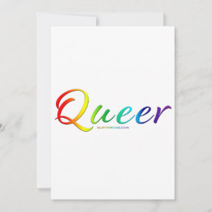 SlipperyJoe's queer pride kleuren woord kleurrijke Feestdagenkaart