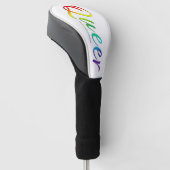 SlipperyJoe's queer pride kleuren woord kleurrijke Golfheadcover (Schuin)