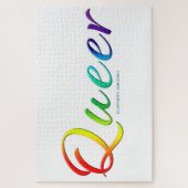 SlipperyJoe's queer pride kleuren woord kleurrijke Legpuzzel (Verticaal)