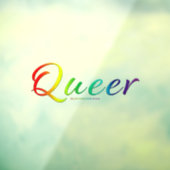 SlipperyJoe's queer pride kleuren woord kleurrijke Raamsticker (Vel 3)