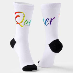 SlipperyJoe's queer pride kleuren woord kleurrijke Sokken