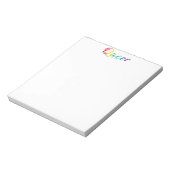 SlipperyJoe's queer trotskleur woord trots symbool Notitieblok (Linkerzijde)