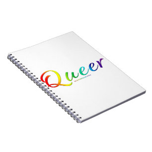 SlipperyJoe's queer trotskleur woord trots symbool Notitieboek