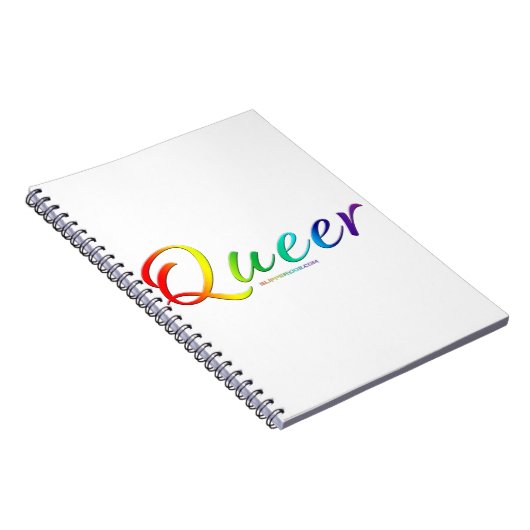 SlipperyJoe's queer trotskleur woord trots symbool Notitieboek (Rechterzijde)