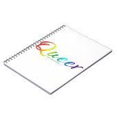 SlipperyJoe's queer trotskleur woord trots symbool Notitieboek (Linkerzijde)