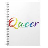 SlipperyJoe's queer trotskleur woord trots symbool Notitieboek (Voorkant)