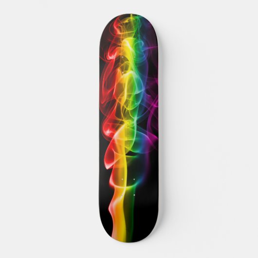 SlipperyJoe's Rainbow rookdamp rimpel regenboog c Persoonlijk Skateboard (Voorkant)