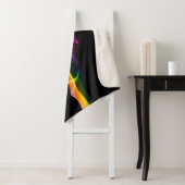 SlipperyJoe's Rainbow rookdamp rimpel regenboog c Sherpa Deken (In situ)