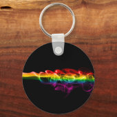 SlipperyJoe's Rainbow rookdamp rimpel regenboog c Sleutelhanger (Voorkant)