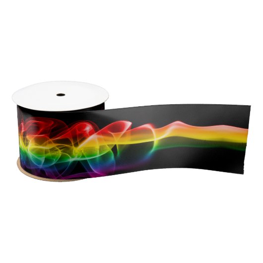SlipperyJoe's Rainbow smoke vapor ripple rainbow c Satijnen Lint (Spoel)