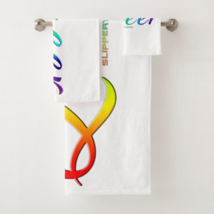 SlipperyJoe's rare enkele expressieve woord vloeie Bad Handdoek
