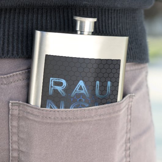 SlipperyJoe's raunch metallic grote blauwe letters Flacon (Voorbeeld)