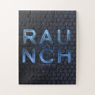 SlipperyJoe's raunch metallic grote blauwe letters Legpuzzel