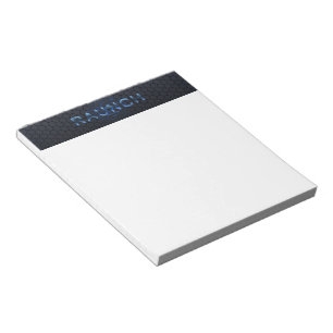 SlipperyJoe's raunch metallic grote blauwe letters Notitieblok