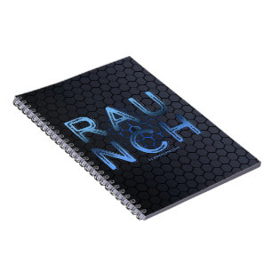 SlipperyJoe's raunch metallic grote blauwe letters Notitieboek