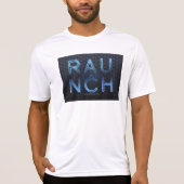 SlipperyJoe's raunch metallic grote blauwe letters T-shirt (Voorkant)