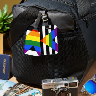 SlipperyJoe's rechte bondgenoot vlag effen regenbo Bagagelabel