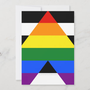 SlipperyJoe's rechte bondgenoot vlag effen regenbo Feestdagenkaart