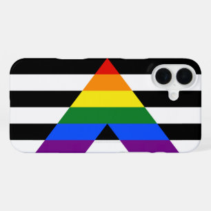 SlipperyJoe's rechte bondgenoot vlag effen regenbo iPhone 16 Plus Hoesje