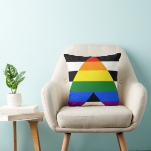 SlipperyJoe's rechte bondgenoot vlag effen regenbo Kussen