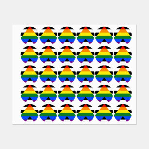 SlipperyJoe's rechte bondgenoot vlag effen regenbo Labels