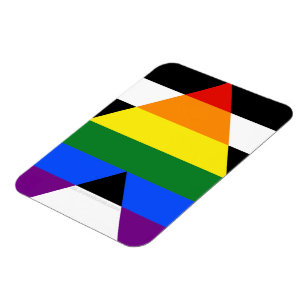 SlipperyJoe's rechte bondgenoot vlag effen regenbo Magneet
