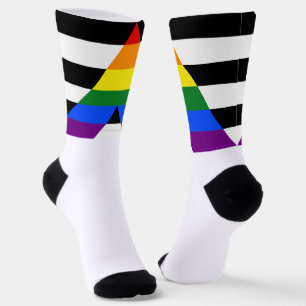 SlipperyJoe's rechte bondgenoot vlag effen regenbo Sokken