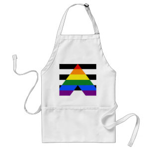 SlipperyJoe's rechte bondgenoot vlag effen regenbo Standaard Schort