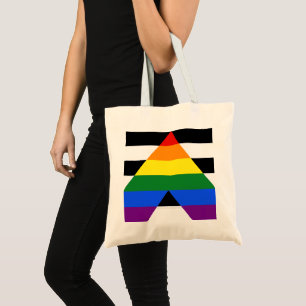 SlipperyJoe's rechte bondgenoot vlag effen regenbo Tote Bag