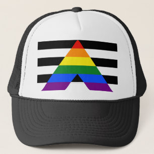 SlipperyJoe's rechte bondgenoot vlag effen regenbo Trucker Pet