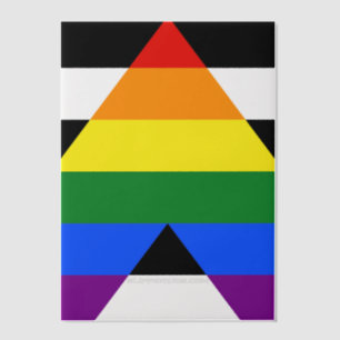 SlipperyJoe's rechte bondgenoot vlag effen regenbo Vellum Uitnodigingen