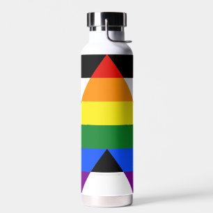 SlipperyJoe's rechte bondgenoot vlag effen regenbo Waterfles