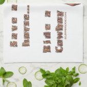 SlipperyJoe's Red een paard dat een cowboyspion he Theedoek (Gevouwen)