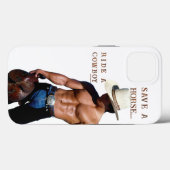SlipperyJoe's red hoed paard rijden strohoed cowbo Case-Mate iPhone Case (Achterkant (horizontaal))