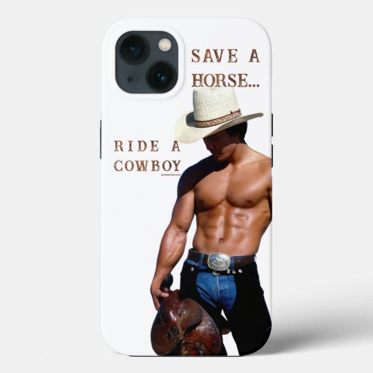 SlipperyJoe's red hoed paard rijden strohoed cowbo Case-Mate iPhone Case (Achterkant)