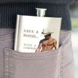 SlipperyJoe's red hoed paard rijden strooien cowbo Flacon