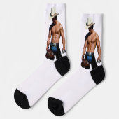 SlipperyJoe's redt paardrijd strohoed cowboyhoed s Sokken (Links)