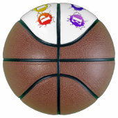 SlipperyJoe's regenboog gekleurde pride teken woor Basketbal (Rechts)