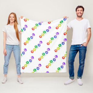 SlipperyJoe's regenboog gekleurde pride teken woor Fleece Deken