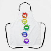 SlipperyJoe's regenboog gekleurde pride teken woor Schort (Voorkant)