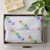 SlipperyJoe's regenboog gekleurde pride teken woor Tissuepapier (Geschenk)